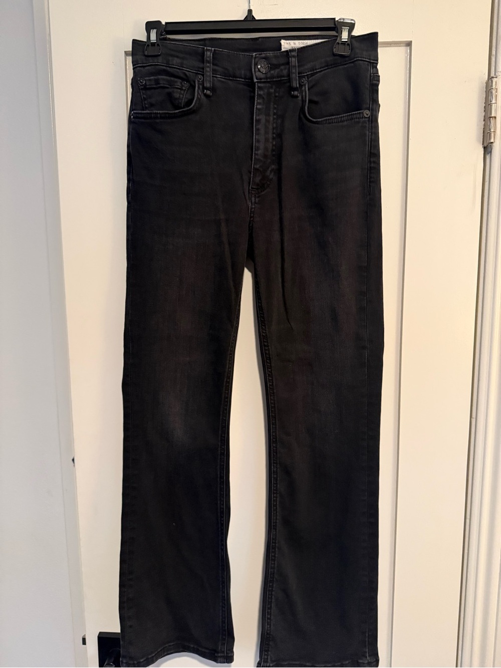 rag & bone Black Straight Jeans
